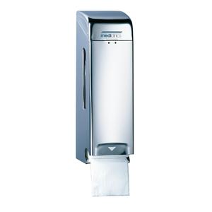Dispenser igienico doppio Mediclinics in acciaio inox da parete per bagni - Product Image 1