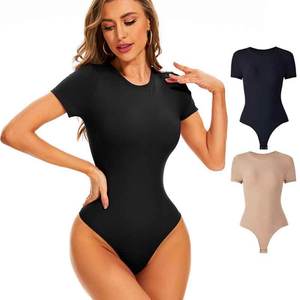 LUOYI Fabrik Einteiliger T-Shirt Sexy Bralette Bodysuit mit fester Formgebung, schlankmachend und formgebend, umweltfreundlich - Product Image 1