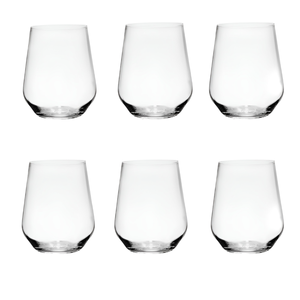 ENSEMBLE DE 6 VERRES À EAU CARRE LINE EN VERRE TRANSPARENT 450ML - Product Image 1