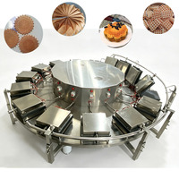 Machine à gaufres au caramel automatique à carrousel, machine commerciale rotative pour la fabrication de gaufres au sirop hollandais pour usine alimentaire