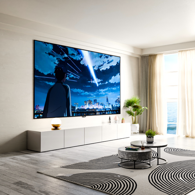 PerfecTisan Fresnel ultra Short Throw Projection Screen 80 Inch ALR PET Fixed Frame Support 3D 4K 8K Projection