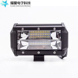 ไฟส่องสว่างออฟโรด 72w สีขาวเหลือง ไฟ LED สำหรับทำงาน แบบสองแถว สำหรับติดตั้งบนหลังคารถ เสา A กันชน ระดับกันน้ำ IP65 อลูมิเนียมอัลลอย ใช้ไฟ DC - Product Image 2