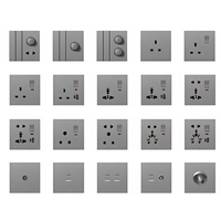 Interruptores de Luz de Pared de Alta Calidad con Estándar del Reino Unido, Enchufes con Control Remoto WiFi, Clasificación IP53, Puertos USB Tipo-C para Uso en el Hogar/Oficina