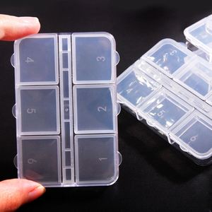 Boîte à pilules multi-compartiments à 6 fentes, boîte de rangement pour médicaments, boîte à pilules en plastique portable pour une utilisation en déplacement - Product Image 4