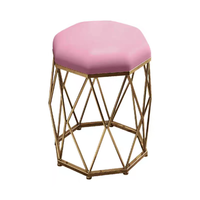 Tabouret de coiffeuse rond en cuir PU de luxe, design contemporain, léger et durable, mobilier portable pour la maison