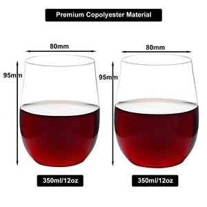 <span class=keywords><strong>Verre</strong></span> à vin sans pied en <span class=keywords><strong>plastique</strong></span> de qualité supérieure, résistant aux chocs, en copolyester, avec logo personnalisé, couleur et taille au choix - Product Image 4