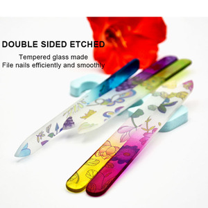 5.5 'lime à ongles en verre de cristal imprimé floral, outils d'art d'ongle de manucure en verre durable coloré entièrement imprimé - Product Image 4