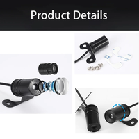 Système d'éclairage décoratif universel en aluminium pour moto, projecteur de sol à 2 lentilles, lumière de projection aile d'ange droite