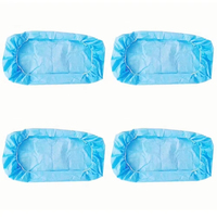 Vente en gros de sous-couche de lit d'hôpital jetable en tissu non tissé bleu 3 plis avec logo imprimé en sérigraphie pour OEM