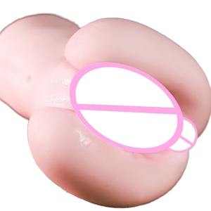 Xiaozizi Yellowish Pink TPE <b>Realistic</b> Big <b>Butt</b> Channel Double Point Yin Buttock Inverted Mold Airplane Cup Toy Men 100% - Product Image 4