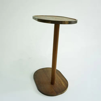 Tables d'appoint rectangulaires de luxe marron en gros, petites tables basses pour salons, chambres et hôtels