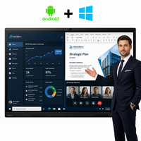 Écran plat interactif tout-en-un de 55, 65, 75, 86, 98 pouces, Android Windows OPS, tableau blanc intelligent 4K UHD pour l'école et la salle de réunion