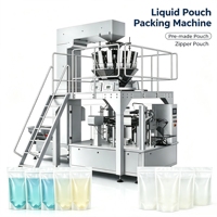 Machine horizontale de remplissage et d'emballage de sachets Doypack préformés avec fermeture zip pour imprimante TIJ