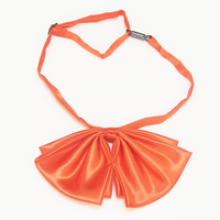Cravate en satin vert, orange et rose pour femme, accessoire d'uniforme, fournisseur de cravates