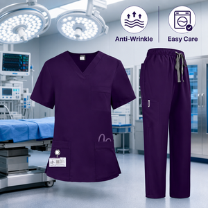 Tenues médicales à manches courtes de qualité supérieure, anti-humidité, extensibles, pour médecins et infirmières, idéales pour le personnel dentaire - Product Image 4
