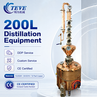 Offre Spéciale – Alambic de Distillation Teve 200L Tout Cuivre pour Brassage Domestique, Distillateur d'Alcool à 4 Plaques avec Pompe, Équipement de Distillation