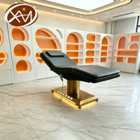 Table de massage électrique moderne de luxe à 3 moteurs, confortable, pliable, pour usage commercial en salon, réglable, pour soins de beauté, spa médical