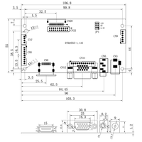 Carte de contrôle LCD universelle TFT avec entrée audio VGA HD-M, carte adaptateur clavier et interface de signal EDP MIPI LVDS