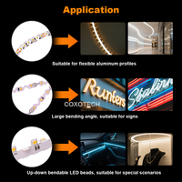 Ruban LED en forme de S, bande lumineuse LED 12V DC 120LED blanc chaud blanc froid pliable en zigzag, effets dynamiques pour la signalisation publicitaire