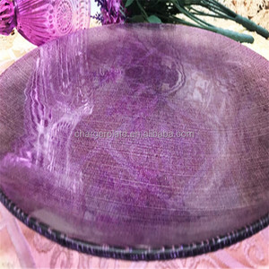 Plato de presentación con diseño de color morado, directo de fábrica, para bodas y fiestas. - Product Image 5