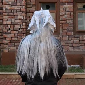 <span class=keywords><strong>Halloween</strong></span> Animal Glace Feu Dragon Dieu Latex Casque <span class=keywords><strong>Maquillage</strong></span> Dinosaure <span class=keywords><strong>Bouche</strong></span> Masque pour Performance Prop & Party Décoration - Product Image 4