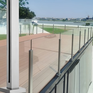 Rampe en verre inoxydable personnalisée embout de clôture en verre ou système de garde-corps en verre trempé à canal en U sans cadre à vendre - Product Image 4