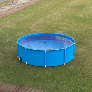 <span class=keywords><strong>Aquarium</strong></span> de salon intérieur/extérieur en PVC plastique écologique durable de 490 L pour poissons d'ornement, koï, poissons rouges, réservoir sur pied - Product Image 1