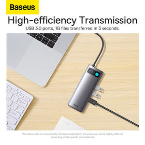 <span class=keywords><strong>Baseus</strong></span> Metal Gleam Series, Estación de Acoplamiento Multifuncional 6 en 1 con Concentrador Tipo-C - Product Image 3