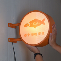 Logo de magasin circulaire en métal, logo LED extérieur, caisson lumineux publicitaire, panneau d'affichage LED