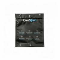 Sachet en plastique noir mat refermable à fermeture éclair, imprimé sur mesure, à trois soudures latérales, pour accessoires