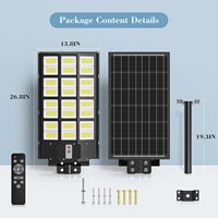 Lampadaires solaires IP66 500W/1000W/1500W, projecteurs LED pour usage routier