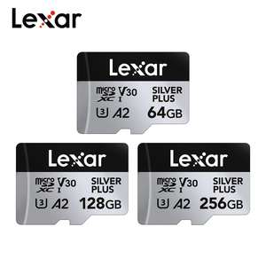 <span class=keywords><strong>Lexar</strong></span> Professional SILVER PLUS micro TF tarjeta SD 64GB 128GB 256GB A2 V30 U3 4K tarjeta de memoria de hasta 205 Mb/s tarjeta Flash TF - Product Image 1