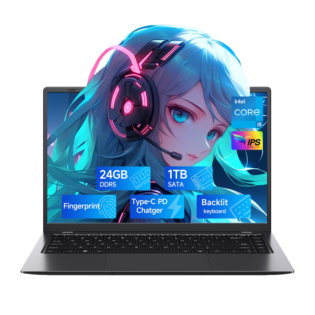 High Production Standards14 Inch Laptop , 5000mAh Battery, Windows 10/11 Pro, for Business & Home Use