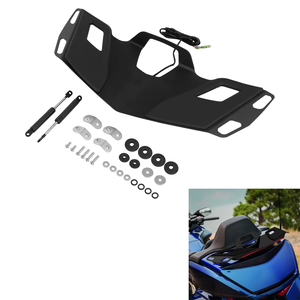 Porte-bagages arrière avec feu de freinage LED pour <span class=keywords><strong>Honda</strong></span> <span class=keywords><strong>Goldwing</strong></span> GL1800 2018 2019 <span class=keywords><strong>2020</strong></span> Moto Chrome/Noir - Product Image 4