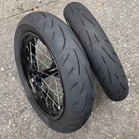 Kit Roda Supermoto Surron Ultra Bee 17 Inci CNC Anti-Korosi Aluminium Performa Tinggi Depan Belakang Sepeda Motor Listrik E-bike