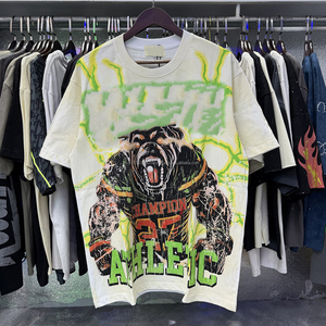 T-shirts amples pour hommes de haute qualité, 100% coton, à manches courtes, MAJESTIKS, marque américaine tendance, style streetwear, hip hop - Product Image 1