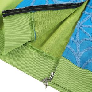 Sweat à capuche 100% coton à fermeture éclair intégrale, vert, de haute qualité, fermeture éclair intégrale, sweat-shirt vierge, logo personnalisé, sweat à capuche lourd - Product Image 6