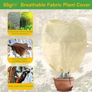 Housse de protection contre le gel pour plantes, en tissu non tissé, avec fermeture à cordon, pour arbres et plantes de jardin, protection contre le froid - Product Image 5