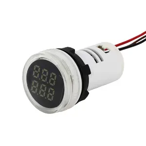 NIN merek pasokan pabrik putih bulat 22 mm penghitung meter 0-999999 lampu indikator digital