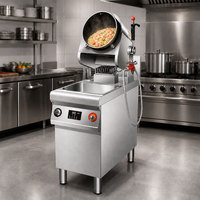 Machine à Frire Automatique Commerciale SEMIKRON, Robot de Cuisson à Haute Température, Restaurants en Chaîne, Multifonctionnelle, Alimentée au Gaz, en Acier Inoxydable