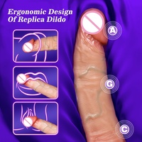 Vibrateur Dildo Télescopique Chauffant à Portée Directe avec Télécommande pour Stimulation Anale Féminine - Jouet Sexuel pour Femme - LM-A318-3