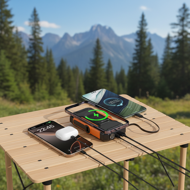 20000mah Solar Power Bank Illumination Camping Waterproof Charger Travel Power Bank Led Solar Power Bank