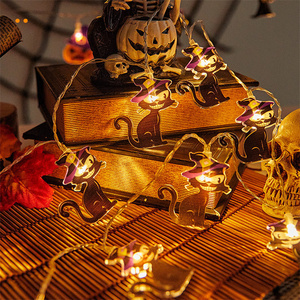 New Phong Cách Nguồn Cung Cấp Bên Trang Trí LED Bầu Không Khí Trang Trí Phụ Kiện Chuỗi Đèn Halloween Skull Ma Bat Spider Đèn - Product Image 6