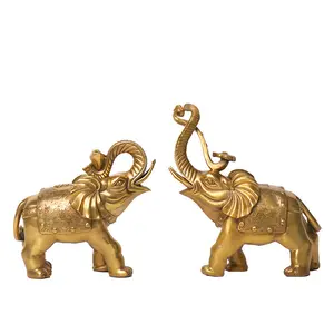 ตกแต่ง Fu elephant ตกแต่งบ้าน ร้านค้า แท่งทองแดง เช่น รูปช้าง