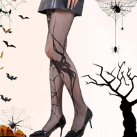Collants résille effet toile d'araignée pour femme, tricotés sans couture, ajourés, taille haute