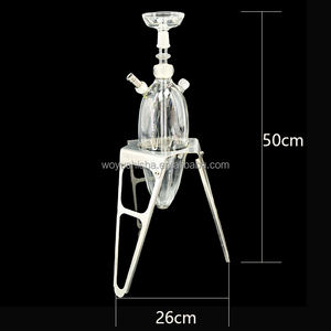 Commend 304 acier inoxydable verre narguilé Shisha <span class=keywords><strong>sans</strong></span> lumière pour fumer narguilé Sheesha <span class=keywords><strong>Chicha</strong></span> <span class=keywords><strong>tabac</strong></span> Cigarette boîte de nuit - Product Image 2