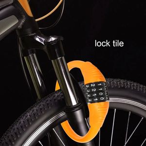 Istaride Portable Anti-theft Combination <b>Lock</b> Highway Mountain Bike Four Digit Combination <b>Lock</b> Steel <b>Cable</b> Bicycle Ring <b>Lock</b> - Product Image 4