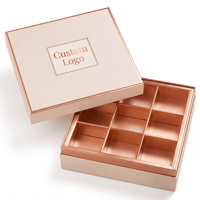 Boîte en carton pour chocolats pralinés avec manchon coulissant pour emballage alimentaire de luxe, boîte cadeau en carton de qualité supérieure