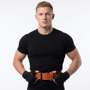 Cinturón de Levantamiento de Pesas de Cuero, Diseño Moderno, Resistente, Ajustable, Cómodo, Transpirable, con Hebilla, Unisex, para Entrenamiento en Gimnasio, Antideslizante - Product Image 1
