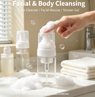 Pompe à mousse en plastique blanche 42/410 en gros avec capuchon transparent, pompe à mousse pour shampoing en plastique